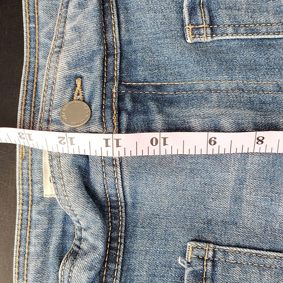 OAT NY High Rise Wide Leg raw hem patch Pocket Jean 10/30 - Picture 10 of 12